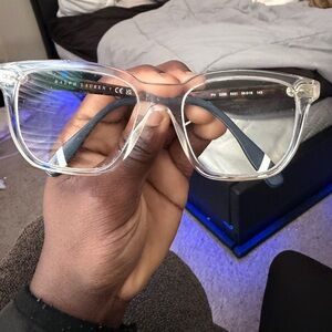 Polo Ralph Lauren PH2269 Clear Frame Glasses “Blue Temples” w/case